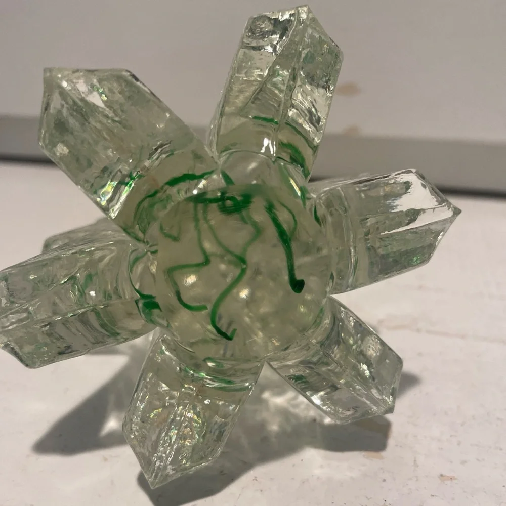 Vintage Set Of Two Studio Art Glass Swirl Christmas Trees 🌲 - Picture 11 of 12